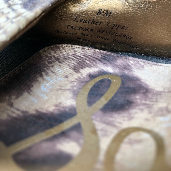 Sam Edelman Tacoma Python Peep Toe Heels - Picture 8 of 8